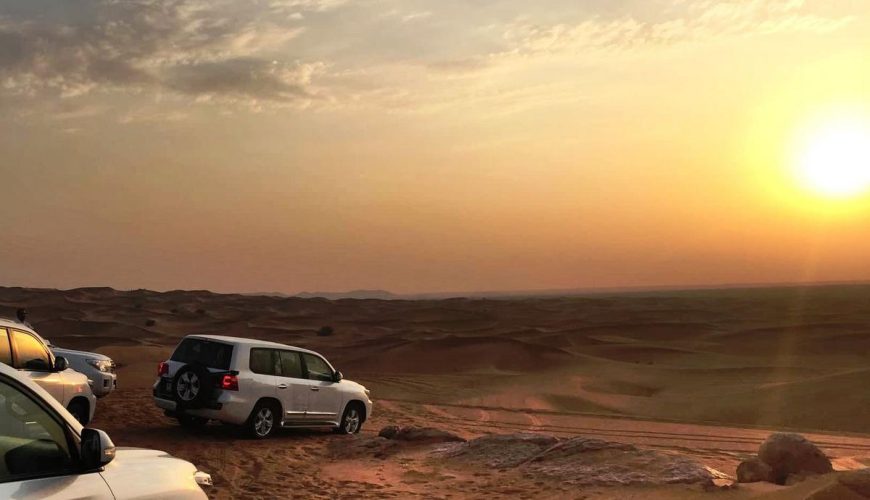 Desert Safari Dubai Sunset convoy